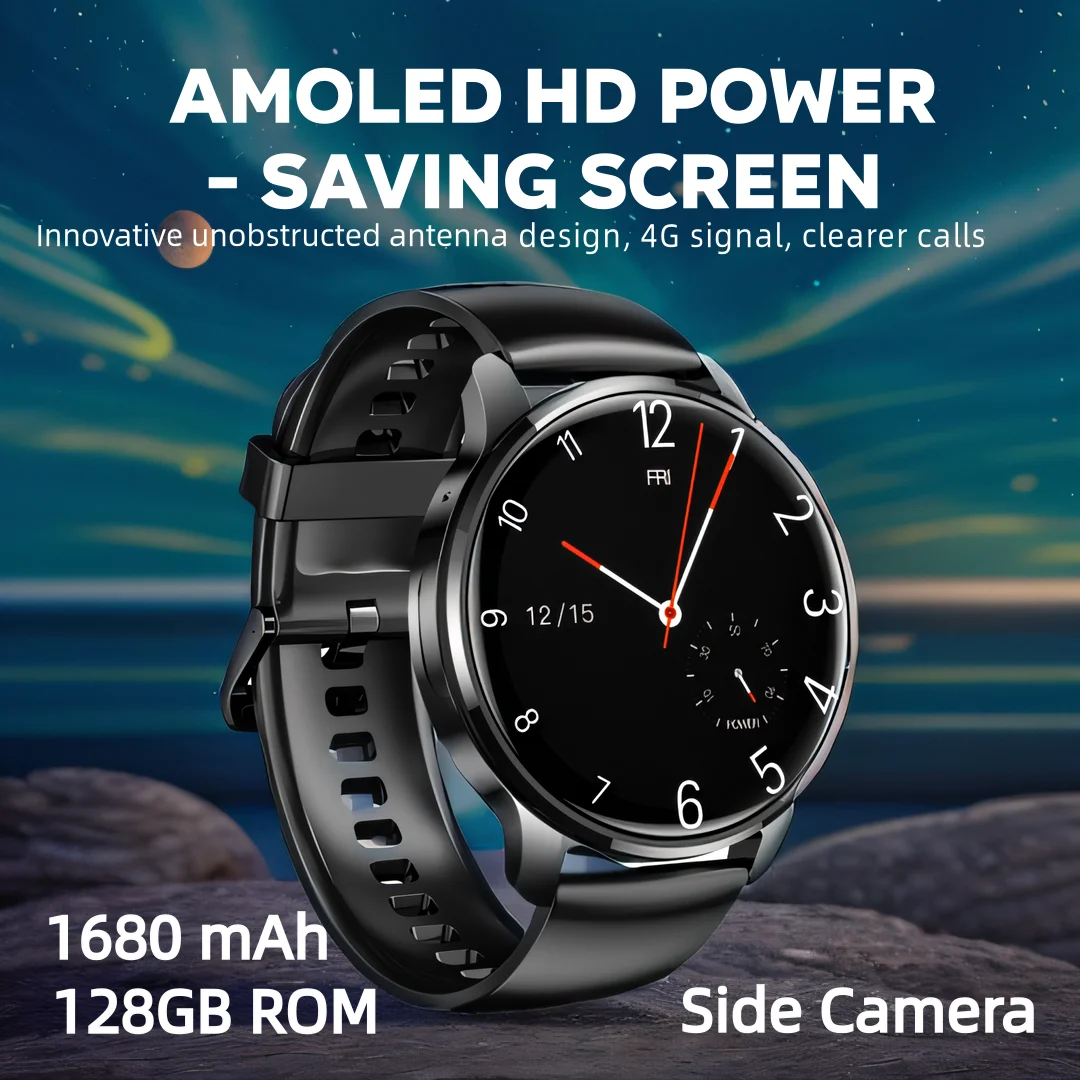 스마트 워치 AMOLED HD 절전 화면, 128G 메모리 카드, 1680mAh 사이드 카메라, 1.51 인치 HD 풀 스크린, 120Hz 브러시 스크린, P68pro