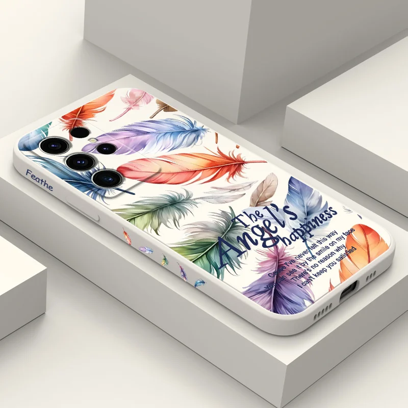 Casing Ponsel Malaikat Berwarna-warni Untuk Samsung Galaxy S25 S24 S23 S22 S21 S20 S10 S10E Ultra Plus FE Note 20 Ultra Plus Cover