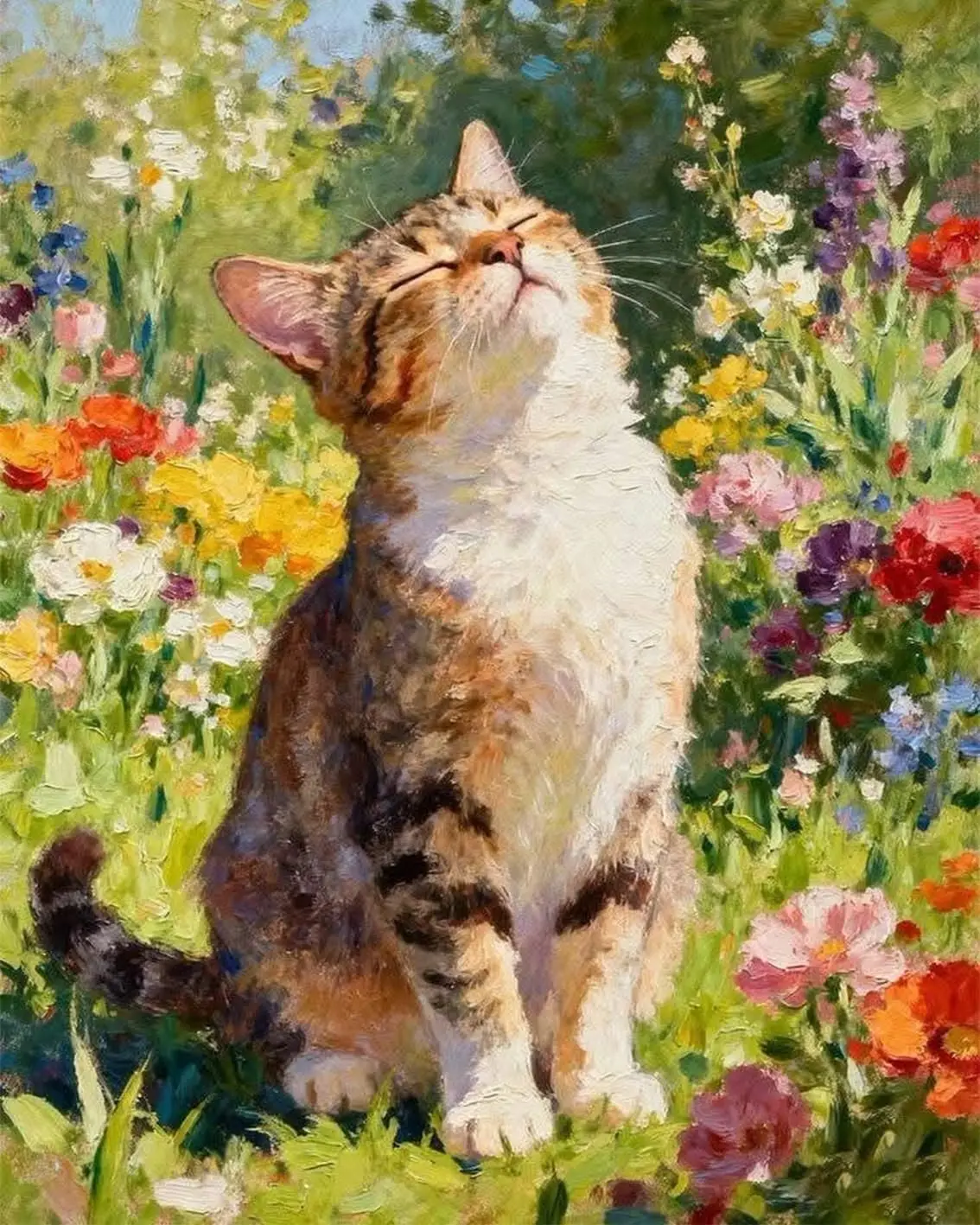 

Cat Paint by Numbers Kit for Adults, DIY Acrylic Oil Painting on Canvas 16x20 Inch Home Wall Decor
