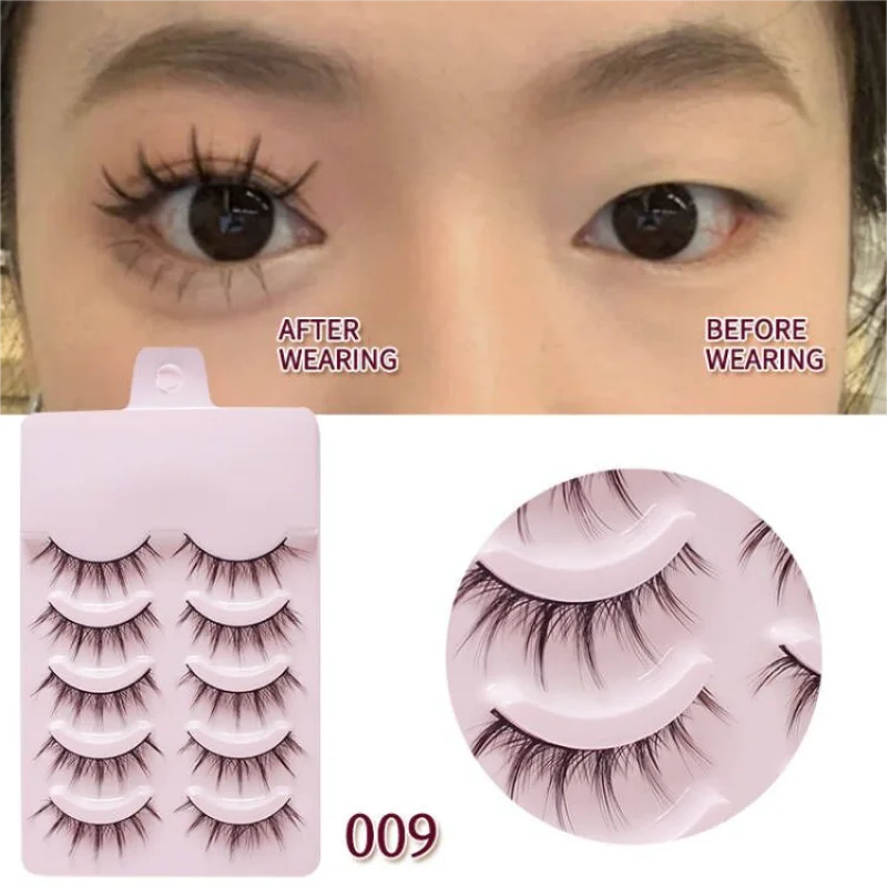 Hot Manga Wimpern Natürlich Cosplay Falsche Wimpern 5 paar Gefälschte Wimpern Koreanische Mode Anime Wimpern Kostenloser Versand Make-Up Natürliche Wimpern – Detail 4