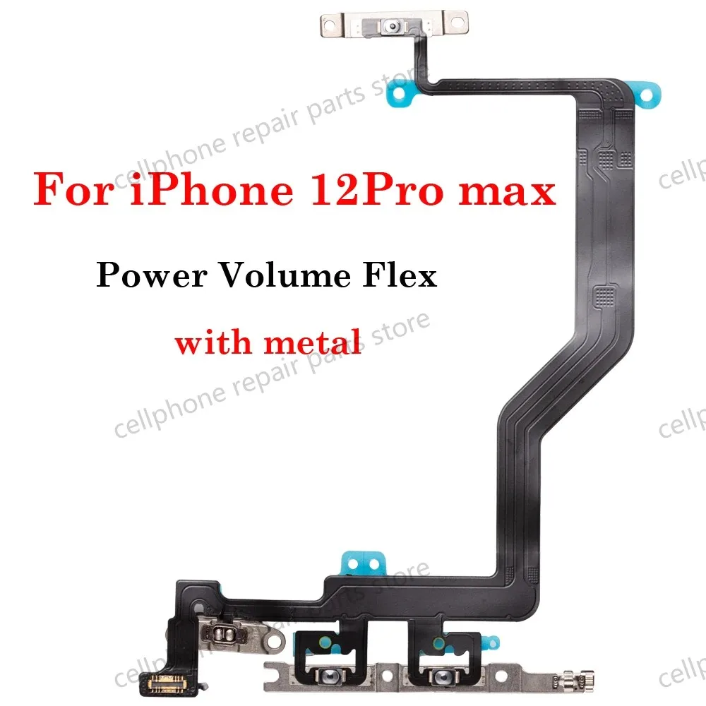 High Quality For iPhone 12 13 14 Plus Pro Max Mini Power On Off Volume Up Down Switch Side Button Key Ribbon Flex Cable
