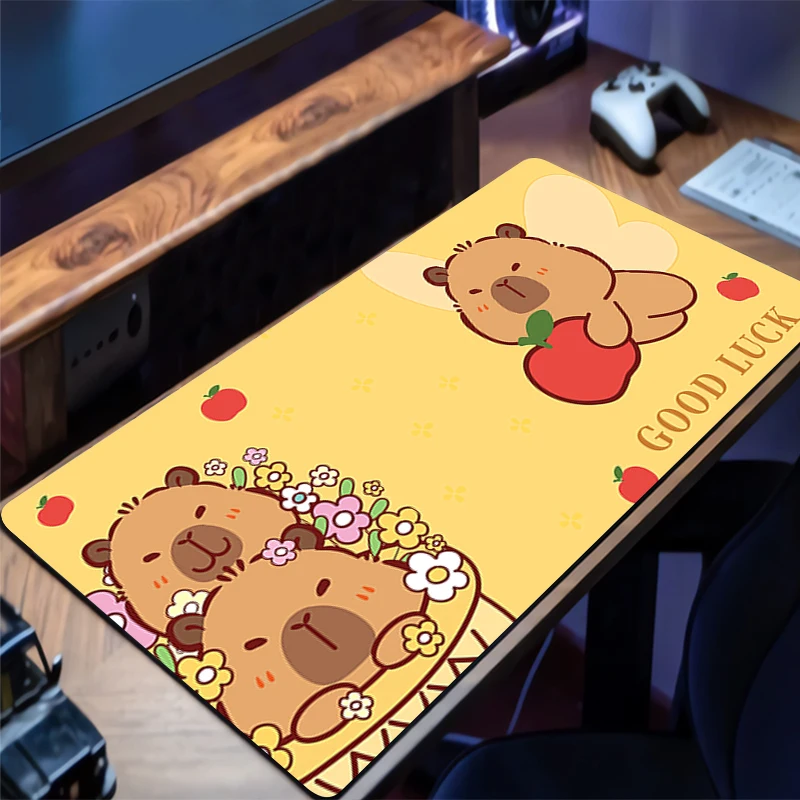 

Gaming Mouse Pad Multi Size Table Keyboard Pad Mousepad Computer Capybara Play Mat Rubber Personality-Filled Mausepad Desk Mat