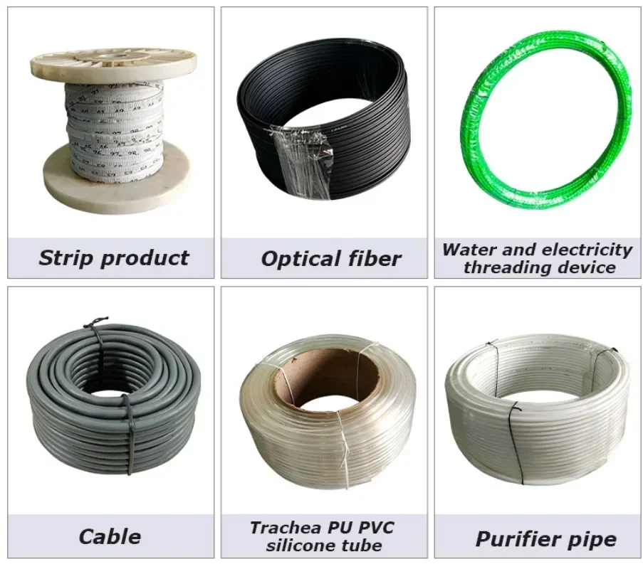 EW-20S-2 electric wire bobbin copper cable measuring cutting tying spool coil winding machine wind rewind tie bind cut equipment