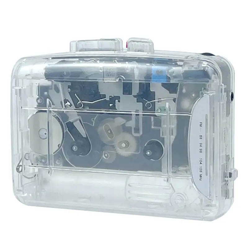 as95-カセットプレーヤー-ポータブル透明テーププレーヤー-テープドライブプレーヤー-ラジオカセットプレーヤー-ヘッドフォン付き