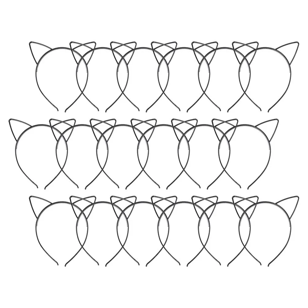 

18 шт., повязки на голову с кошачьими ушками, детские обручи для волос, удобная посадка, легкие для Хэллоуина, карнавала, рождественской вечеринки, поставки