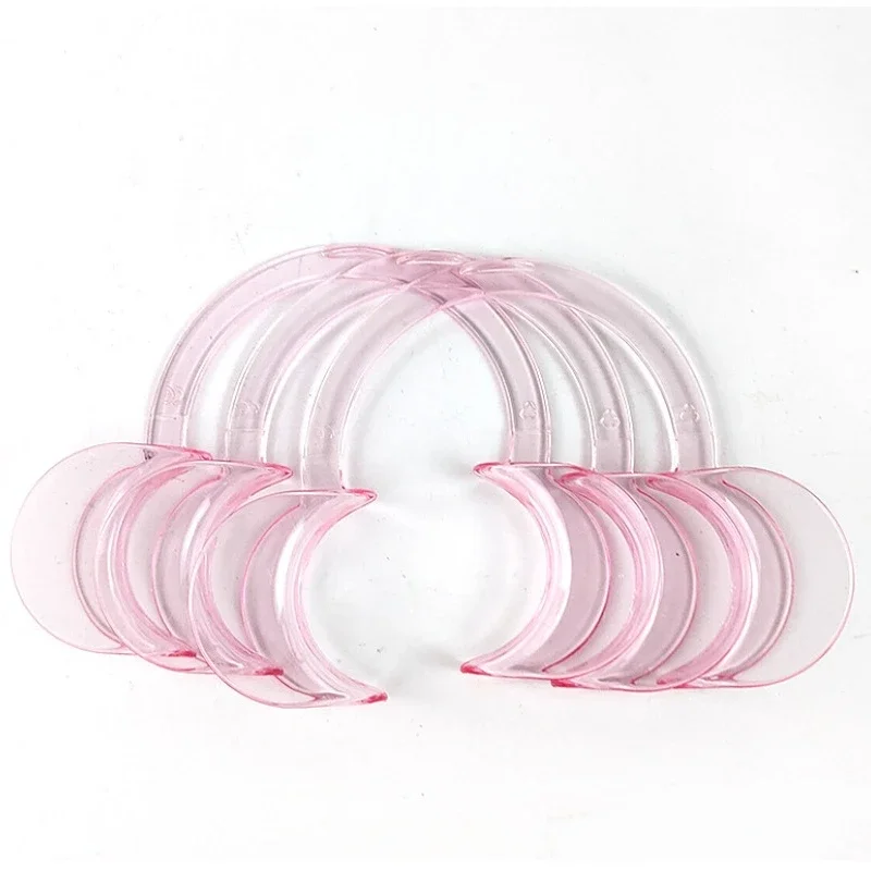 5Pcs Disposable C-Shaped Dental Cheek Retractor (M size,Pink) Mouth Opener Pink Size M for Teeth Treatment Dentist Supplies