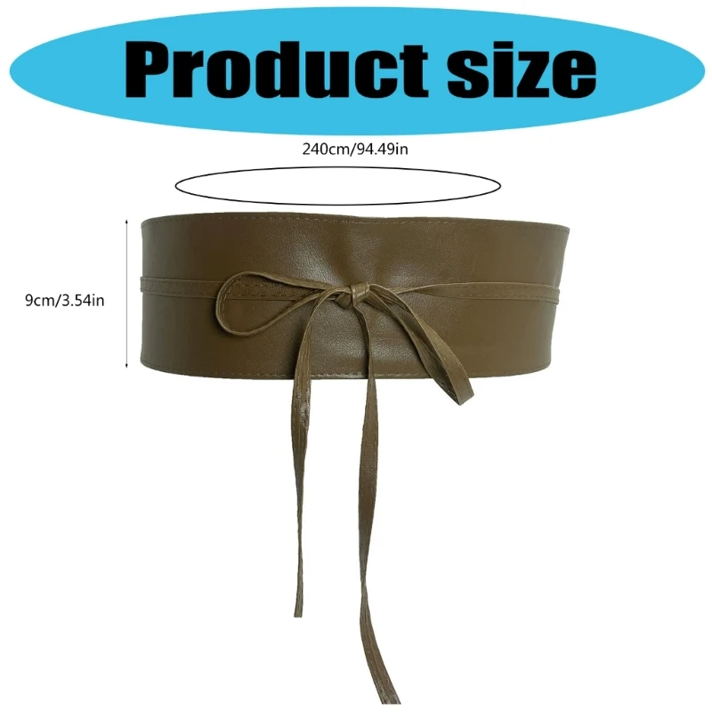 Practical PU Leather Waist Cincher Ladies Adjustable Tummy Control Design
