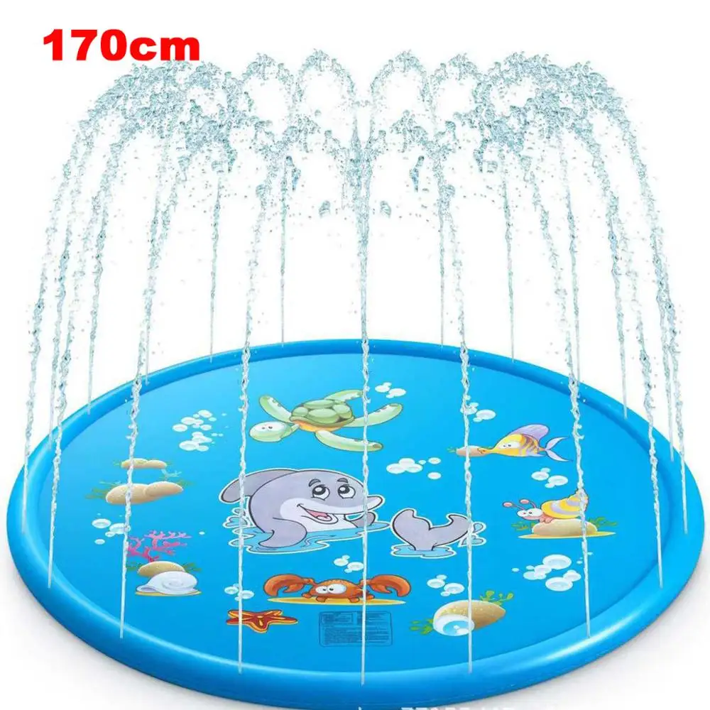 Children Play Water Mat Summer Beach Inflatable Water Spray Pad Outdoor Game Toy Home Lawn Swimming Pool Mat Kids Sprinkle Toys