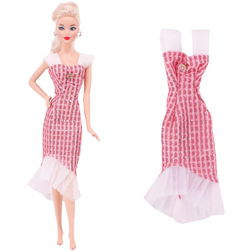 Vestido con capucha para fiesta de cena, traje de Barbies + sombrero, accesorios de ropa para muñecas, trajes de boda para Barbies de 11,8 pulgadas