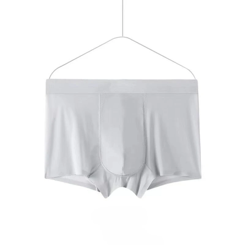 [Pack of Four] Men's Underwear Flat Angle Ice Silk Ultra-thin Non-marking Breathable Ice Cool Shorts Youth Mid-waist Pants 2026