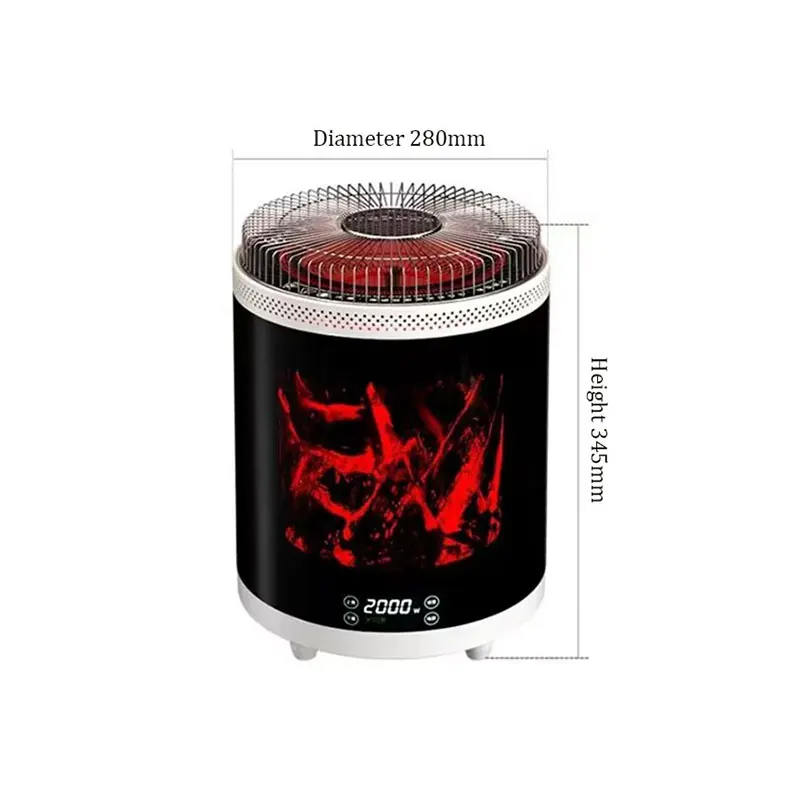 Simulation Flame Heater Household Energy Saving Power Saving Electric Heater Bedroom Living Room Warm Air Blower Fireplace