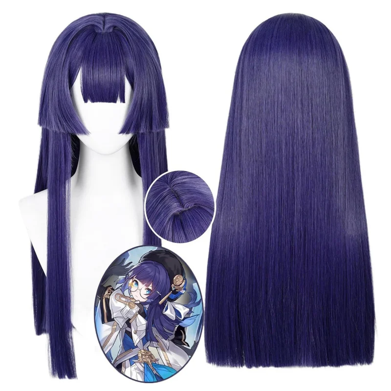 

Anime Wig Pella Cosplay Wig Blue Purple Long Straight Hair In Stock