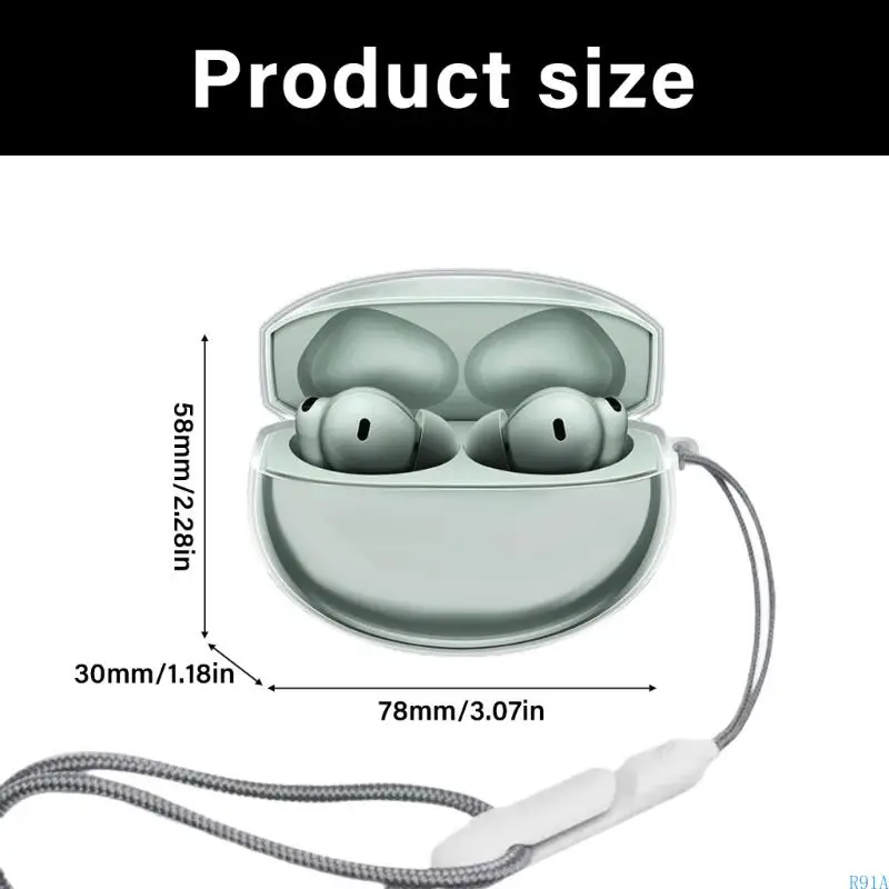 R91A 새싹을위한 R91A 헤드폰 슬리브 4 충격 저항성 Nonslip 방수 커버 인클로저