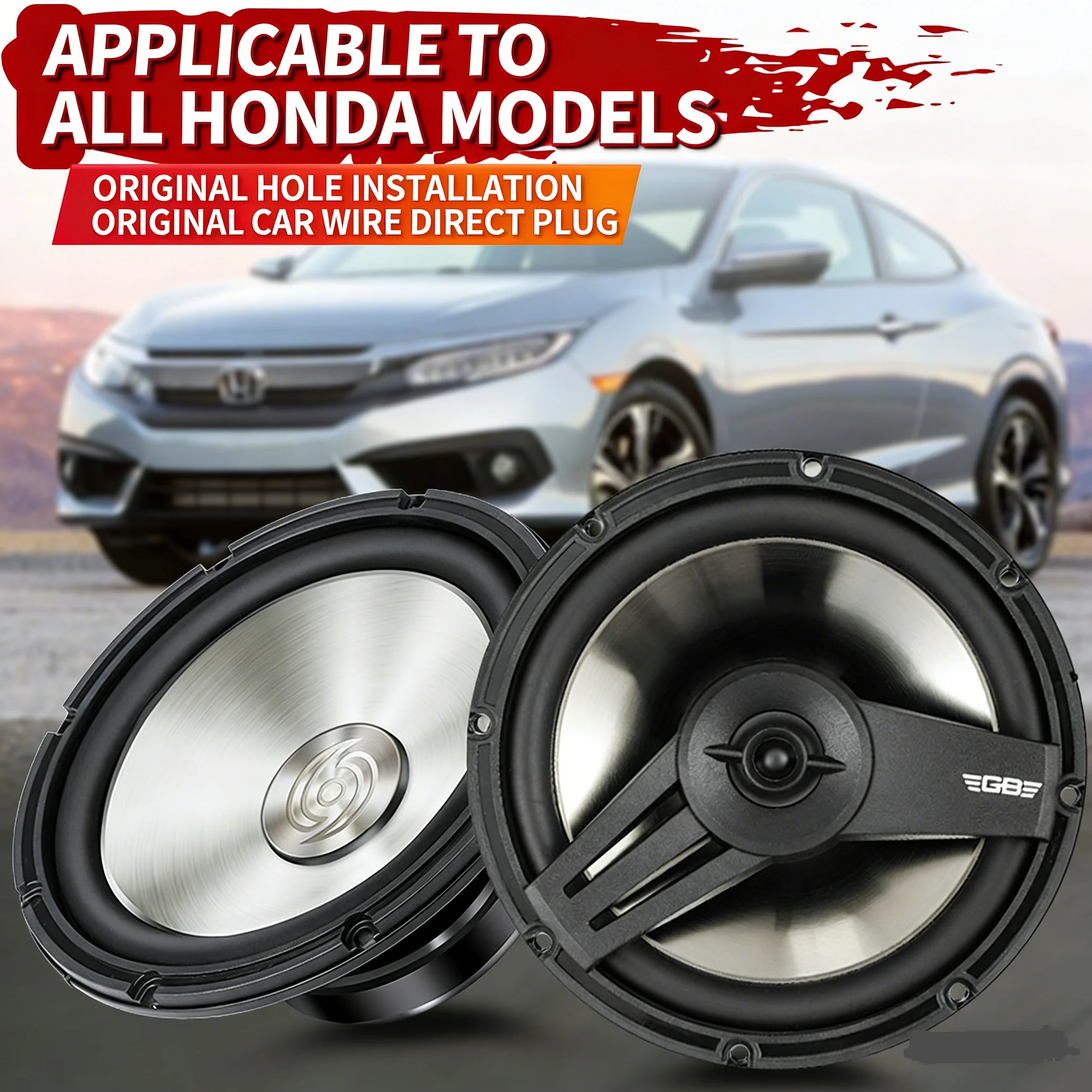 

Для Honda Civic, Accord, CRV: коаксиальные аудиодинамики для передних и задних дверей, установка без повреждений, подключи и работай, автомобильный аудиодинамик.