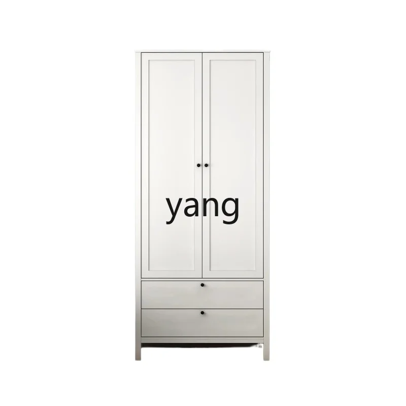 LTTM American wardrobe light luxury overall multi-layer solid wood assembly three doors four doors white wardrobe