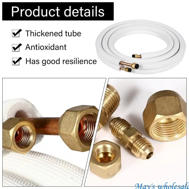 Air Conditioning Copper Tubing Hose Extension Thickened Twin Copper Hoses 448A