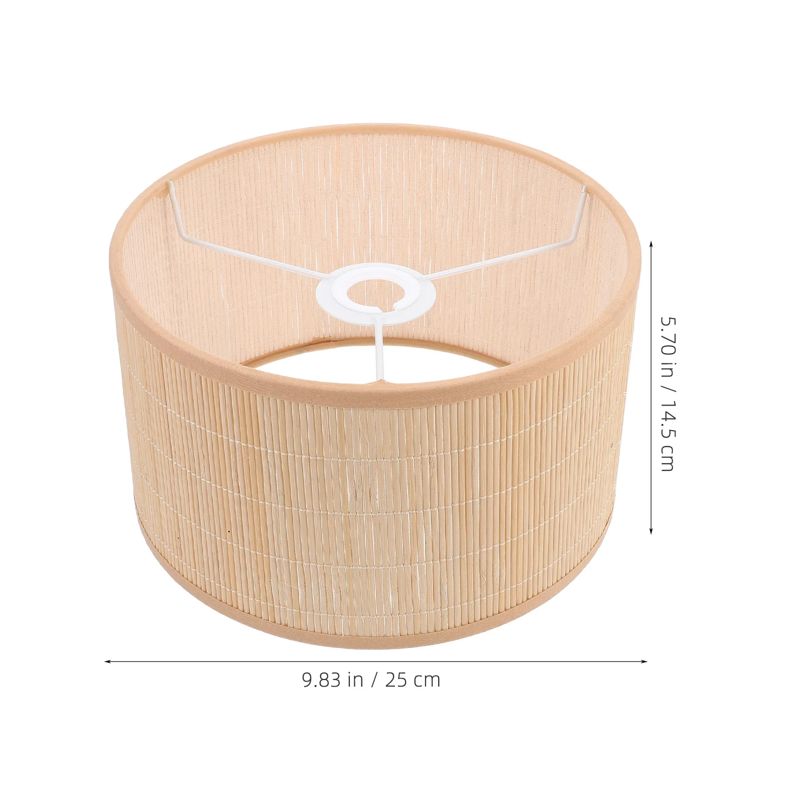 

Bamboo Woven Lampshade Ceiling Lamp Shade Replacement Drum Light Cover Decorative Rustic Hanging Lampshades Bedroom Living Room