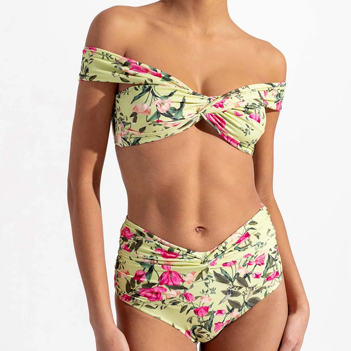 Spódnica Vintage modne kwiatowe druku plażowy zestaw Bikini Summer Beach stałe Push Up mikro strój kąpielowy Tankini kobiety stroje kąpielowe