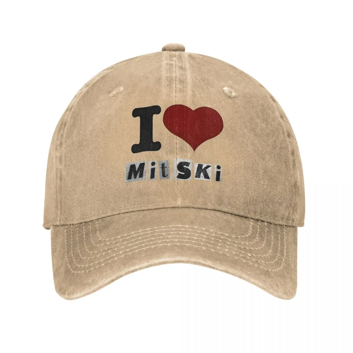 I LOVE Mitski Denim Baseball Cap Outdoor Sun Hip Hop Hats Summer Couple Women y2k Retro Sun-Proof Baseball Caps