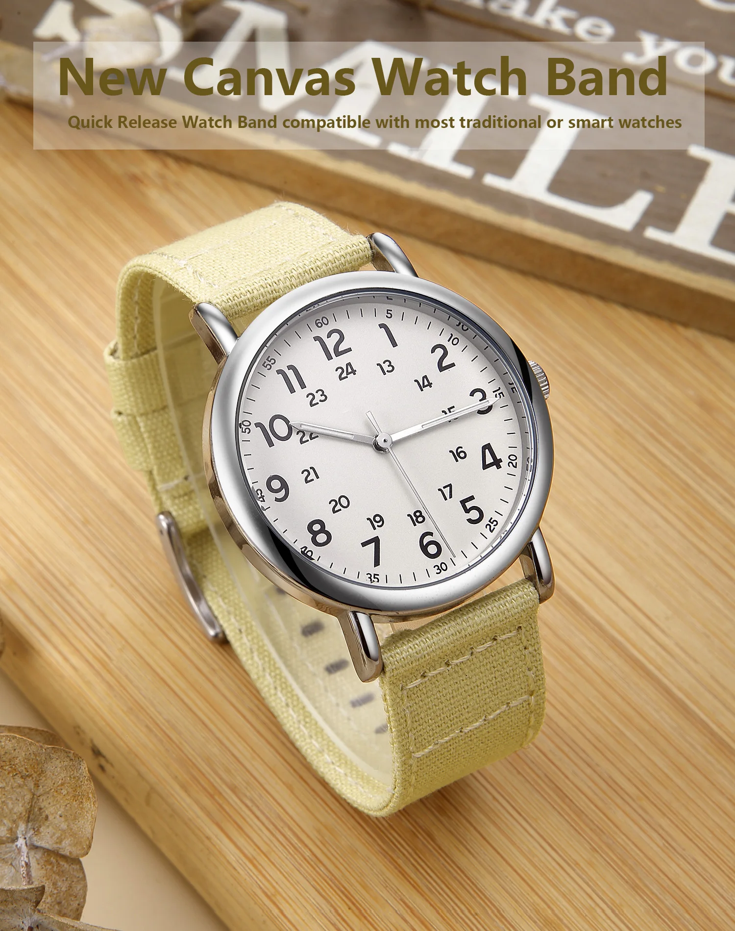Leinwand Schnell verschluss Samco Uhren armband 20mm 22mm Ersatz Uhren armbänder für Männer Frauen