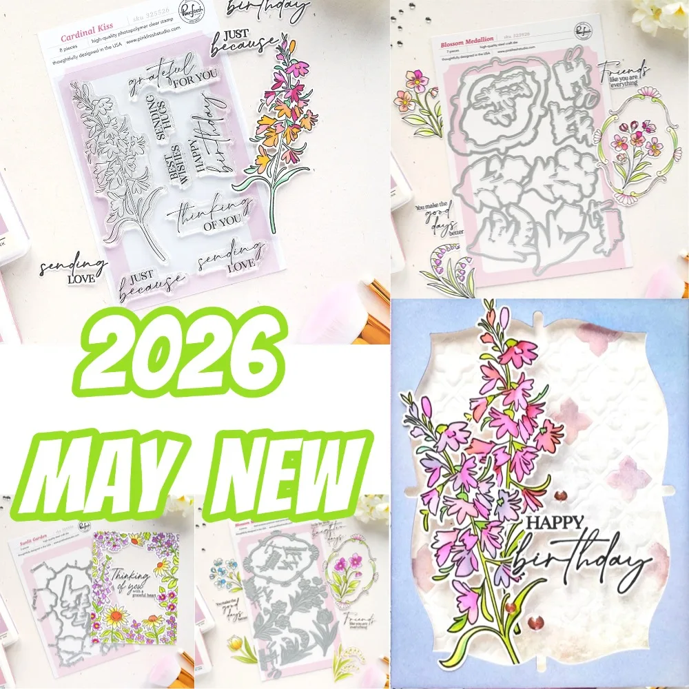 

Floral Series Crest Stamp 2026 New Metal Cutting Dies For DIY Scrapbooking Crafts Maker Photo Album Template Handmade Decoration