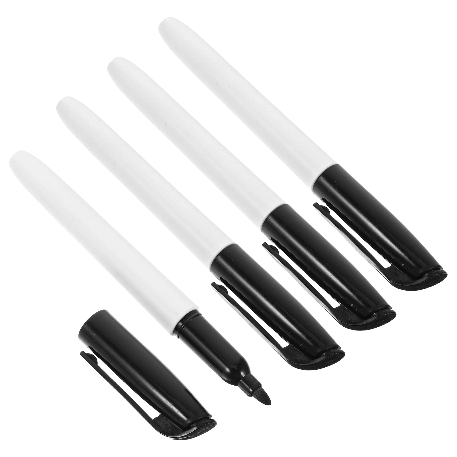 4 Pcs Wet Dry Erasable Markers Fine Tip Liquid Chalks Classroom Teaching Supplies Plastic Eraser Blackboard White Office Bulk