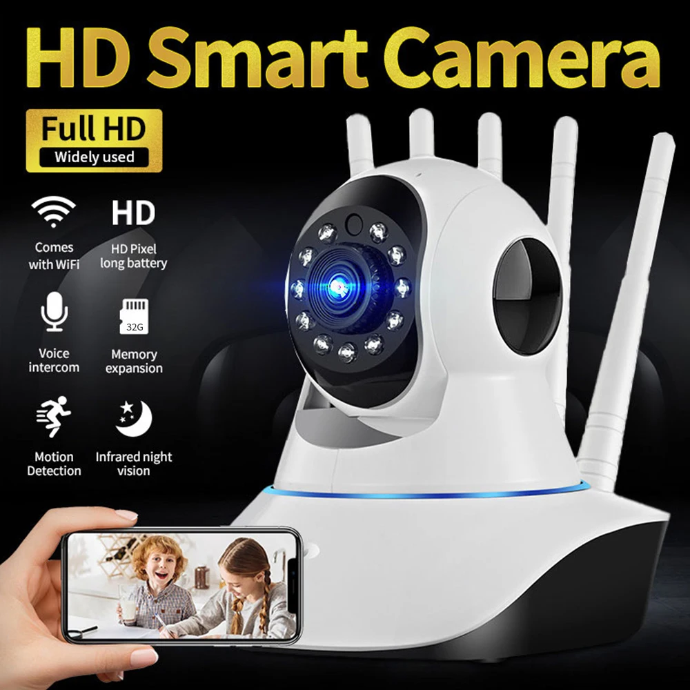 

Wireless IP Camera HD PTZ WiFi Security Baby Monitor Webcam Auto Tracking Motion Detection Night Vision Surveillance Camcorder