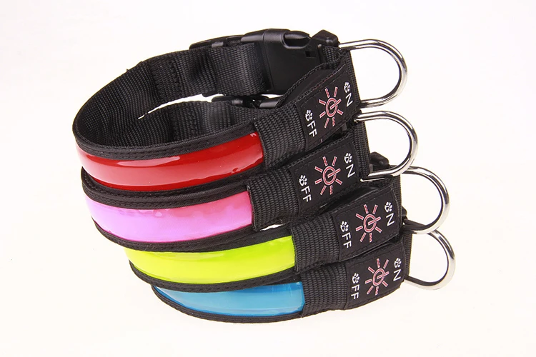 Pinkycolor USB Lade LED Hund Kragen Leucht Licht Nacht Sicherheit Reflektierende Leder Glühenden Kragen Für Hunde Haustiere Wiederaufladbare – Detail 3