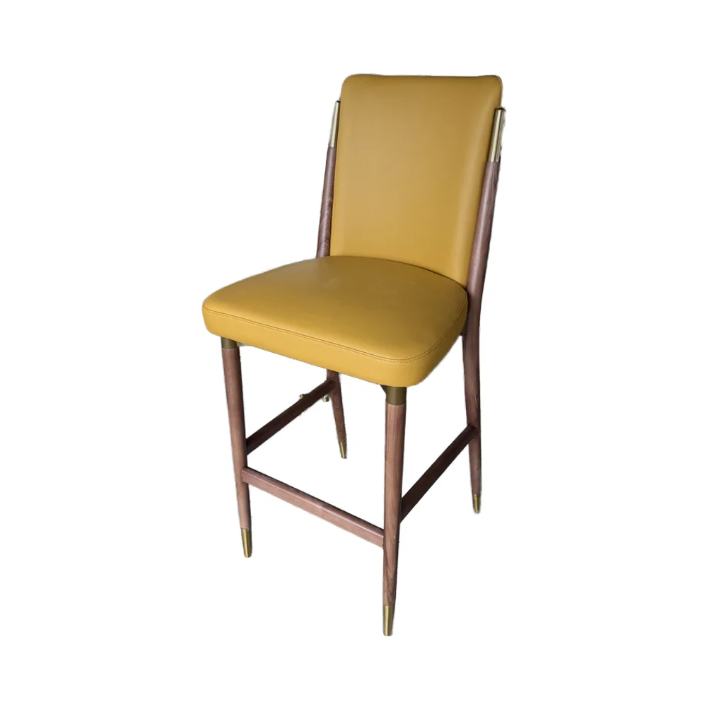 Moderner Barhocker Aus Massivem Eschenholz Mit Hochstuhl Aus Edelstahl Leder Für Die Home Bar Dining Restaurant Cafe Wohnzimmer