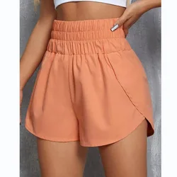 Women's Clothing Loose Sports Casual Solid Color Shorts 2023 Summer Fashionable All-match Elastic High Waist Shorts for Female