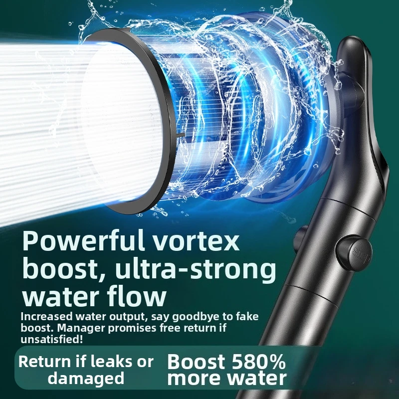 

Rotatable Shower Head with Adjustable Arm, High Pressure Rainfall Spray for Small Bathrooms, Powerful Water Saving Jet Nozzle