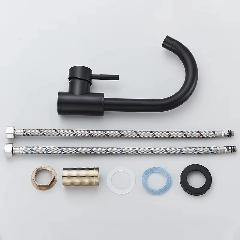 Bathroom Basin Faucet 304 Stainless Steel Hot Cold Wash Mixer Crane Tap 360 Rotation Sink Faucets Single Lever Tap For Bathroom