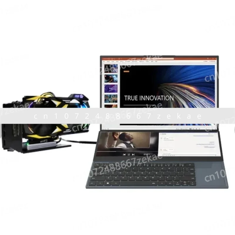 كمبيوتر محمول للألعاب I7 مقاس 16 بوصة + 14 بوصة FHD شاشة مزدوجة وشاشة مزدوجة 16 جيجابايت DDR4 1 تيرابايت SSD Win11 كمبيوتر مكتبي للأعمال #4