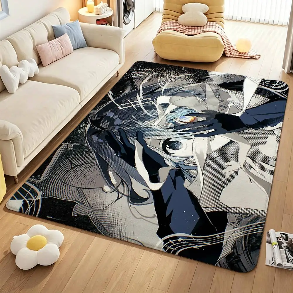 Anime P-Puella Magi S-Sayaka Miki Soft Comfortable Short Plush Rug Carpet mat Anti‑Slip Floor Mat Machine Washable Home Decor