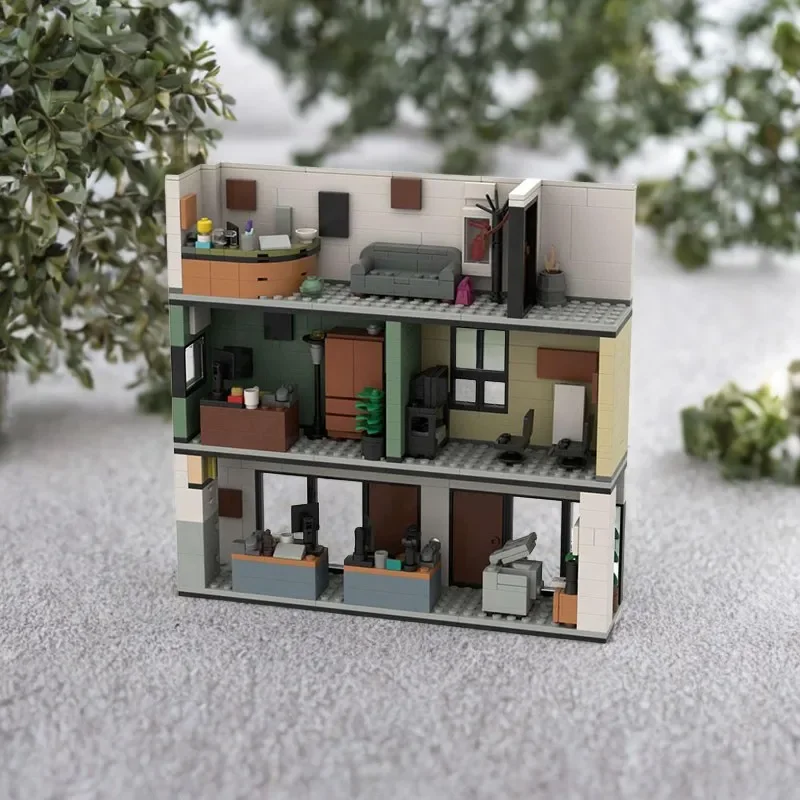 

608 шт. MOC кирпичи офисная тема креативная сборка подходит для детей и взрослых вдохновляет воображение строительные блоки