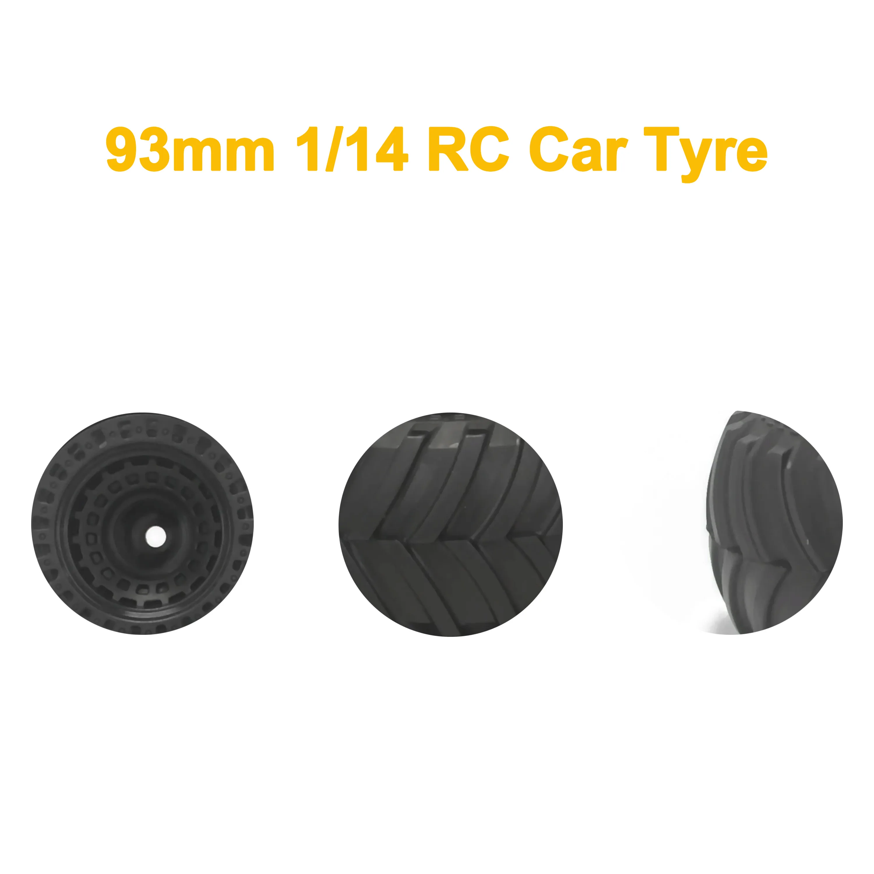 

93mm 1/14 RC Car Rubber Tire Wheel Tyre 12mm Hex for RC Car Monster Truck 4WD Off Road HS HS14431 HS14422 HS14421 Upgrade Parts