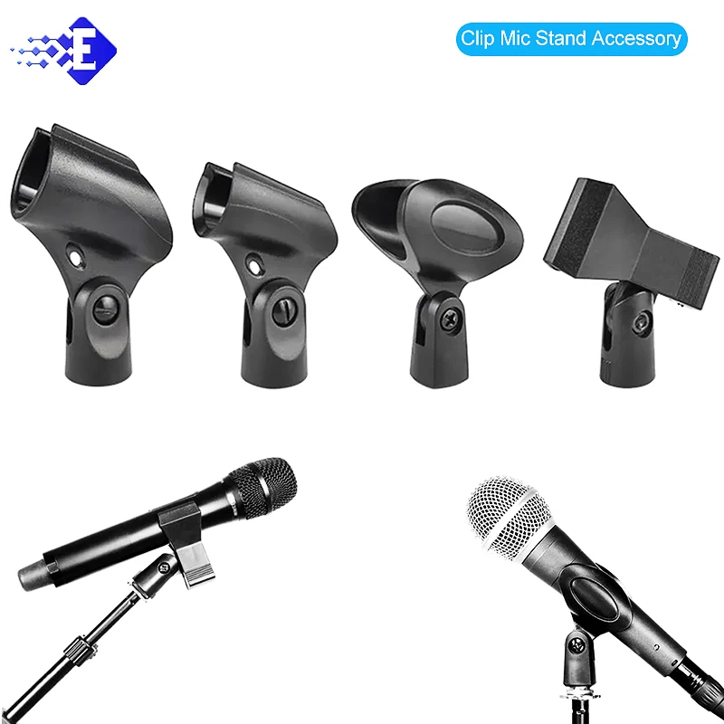 Universal Microphone Clip For Shure Mic Mount Holder Handheld Wireless/ Wired Mic Rotatable Durable Stand Clip Mic Accessories