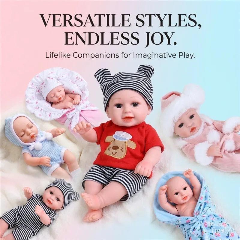 Baby Reborn Dolls Outfits Clothing For 12 Inch Baby Doll 30cm Winter Plush Pajama Set Dress T-Shirt Pants Clothes Accessories