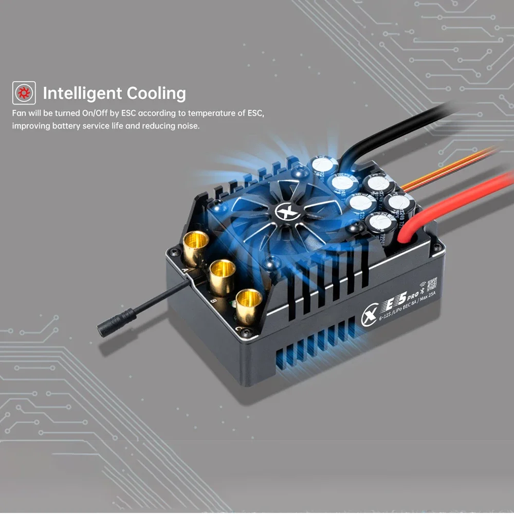 XC E5 PRO 250A 6-12S Lipo Sensored Borstelloze ESC voor 1/5 1/6 RC Model Auto snelheid Buggy Truck Accessoires