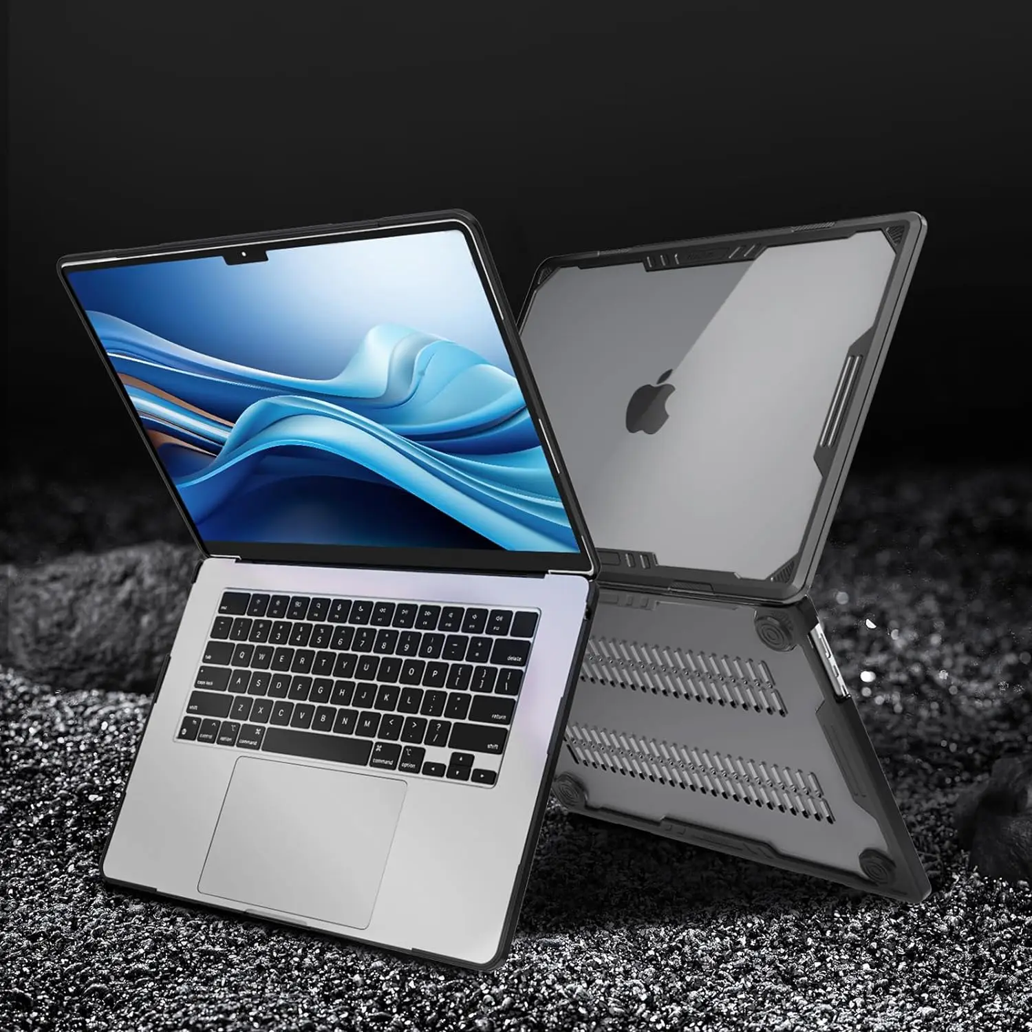 Imagem -04 - Shell Duro Resistente com Pára-choques de Tpu para Laptop Capa para Macbook Air 13 Novo 136 Polegadas m3 A3113 m2 A2681 2023