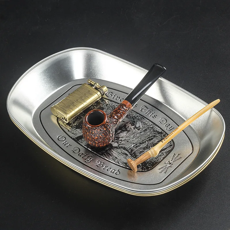 Portable Rolling Tray 250*160mm Tobacco Smoking Cigarette Dry Herb Landscape Painting Tinplate for Grinders Accessories Tools