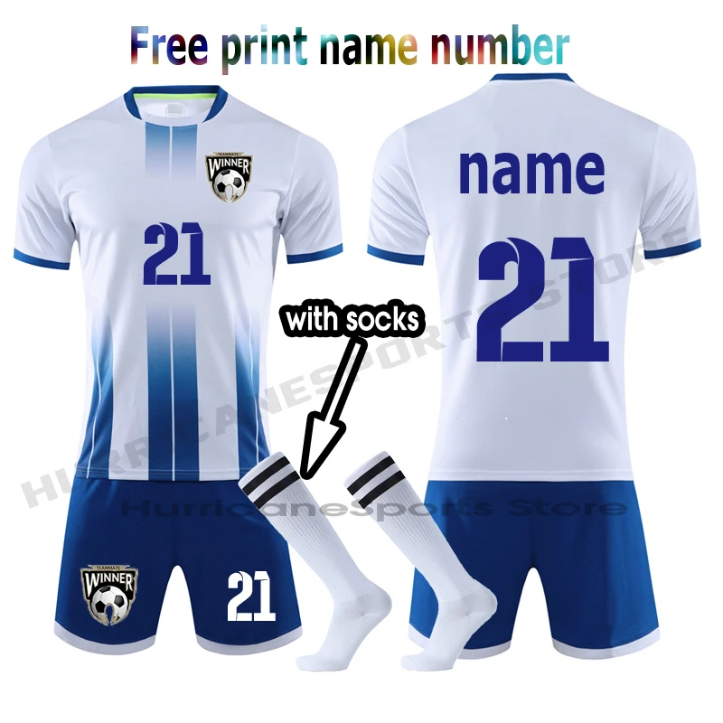 Custom Soccer Jersey Set Men Football Uniform,Soccer Jerseys Futbol Child Football Set Suit 2023 2024 New Men Tracksuit 4XS-4XL