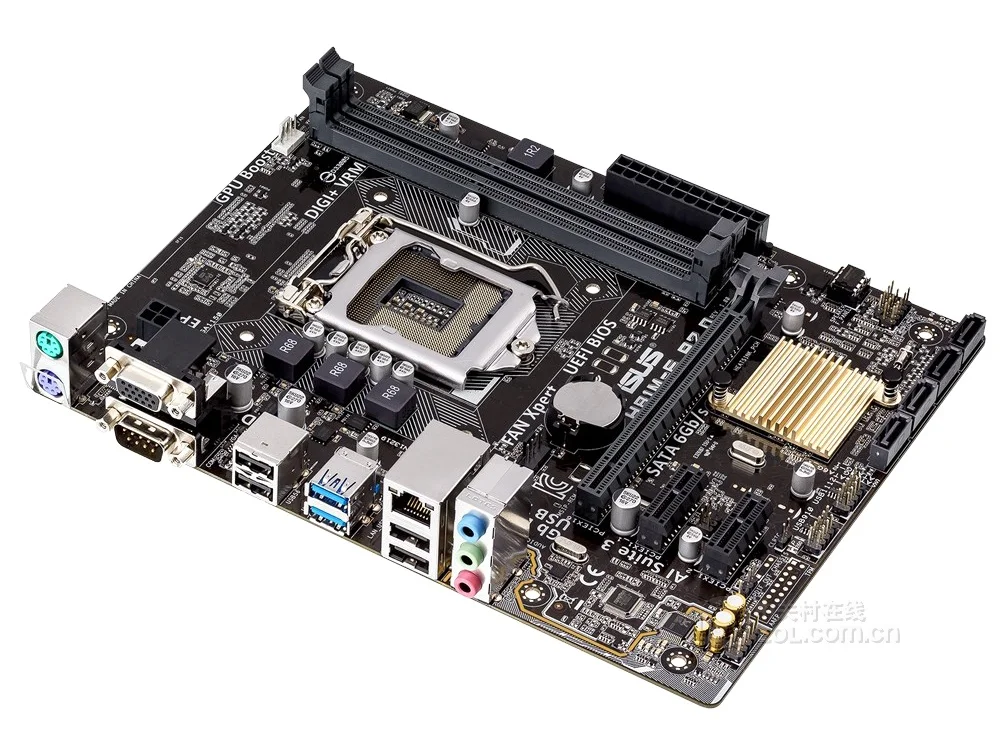 Placa base ASUS H81M-E R2.0 compatible con i5-4670K 4690K i7-4790K 4790S LGA1150 DDR3 1600MHz 16GB 2 × SATA III PCI-E 2,0 USB3.0 Micro A