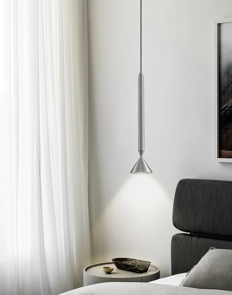 Black Silver Aluminum Wire Length Pendant Lights