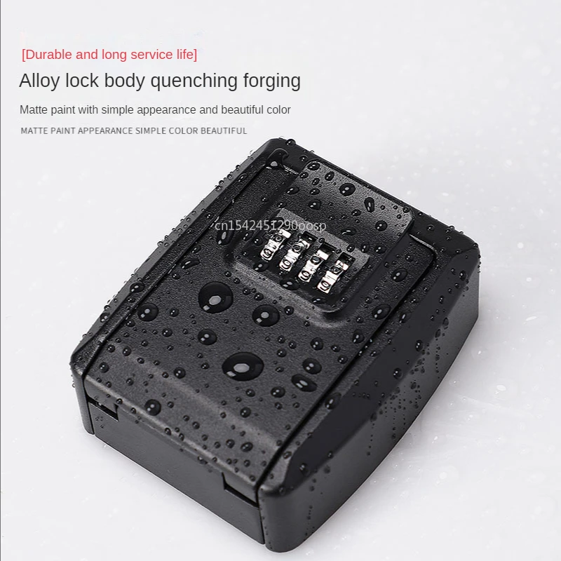 Wall Mounted Metal Lock Key Safe Safe Storage Combination Lock Box for Outdoor Garage Indoor Outdoor Key Holder