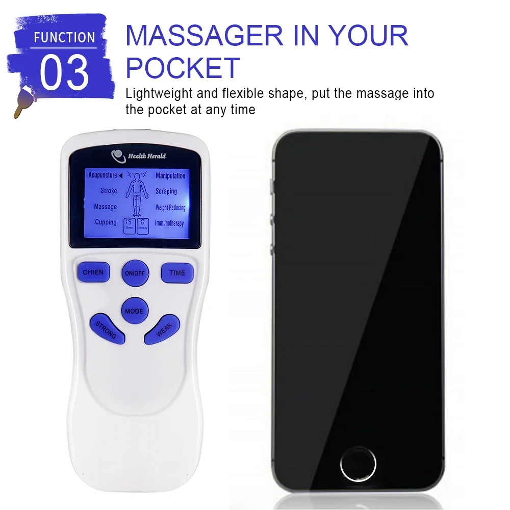 8-Modus Elektrischer EMS Muskelstimulator Akupunktur TENS Elektrostimulations-Massagegerät Digitaler Massage-Impuls Elektrostimulator – Detail 12