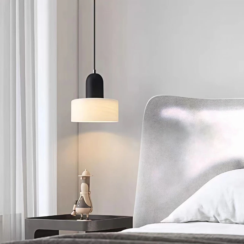 Nordic Single Head Chandelier Cream Style Bedside Pendant Light Suitable for Lighting Decoration Create A Cozy Atmosphere