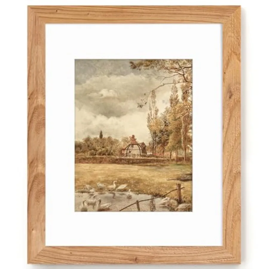 

Фоторамка 16x20 из массива венге с закаленным стеклом, 16x20 дюймов, с подложкой 11x14, в деревенском стиле