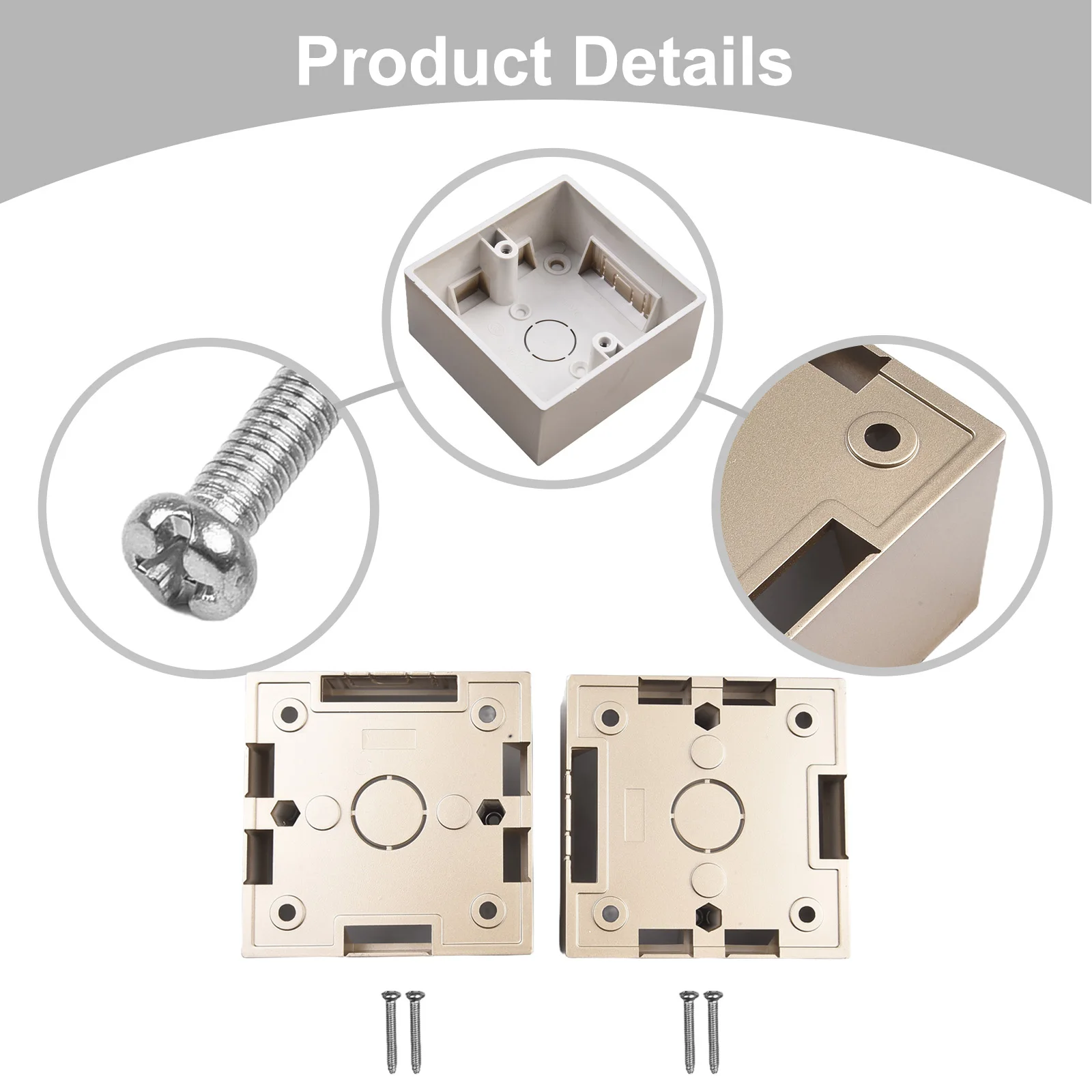 Single For Mounted Box Ethernet Backbox Providing Secure Housing for Ethernet For Faceplates and Cable Management