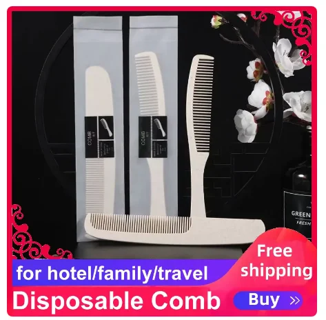 Free Shipping Hotel Star High End Restaurant Supplies Travel Hairdressing Beauty Salon Independent Packing Disposable Comb